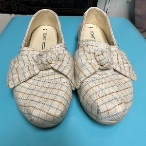 Toms alpergatas plaid with bow- worn once